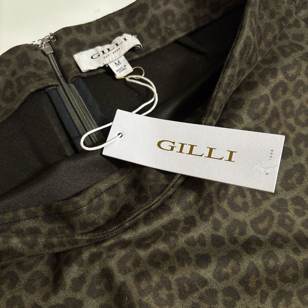 Gilli Dark Brown Animal Print Mini Skirt Size M - Picture 4 of 5